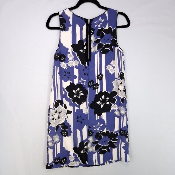 Anthropologie Maeve Canna Silk Shift Mini Dress Size 2 Floral Sleeveless Lined - Picture 2 of 10